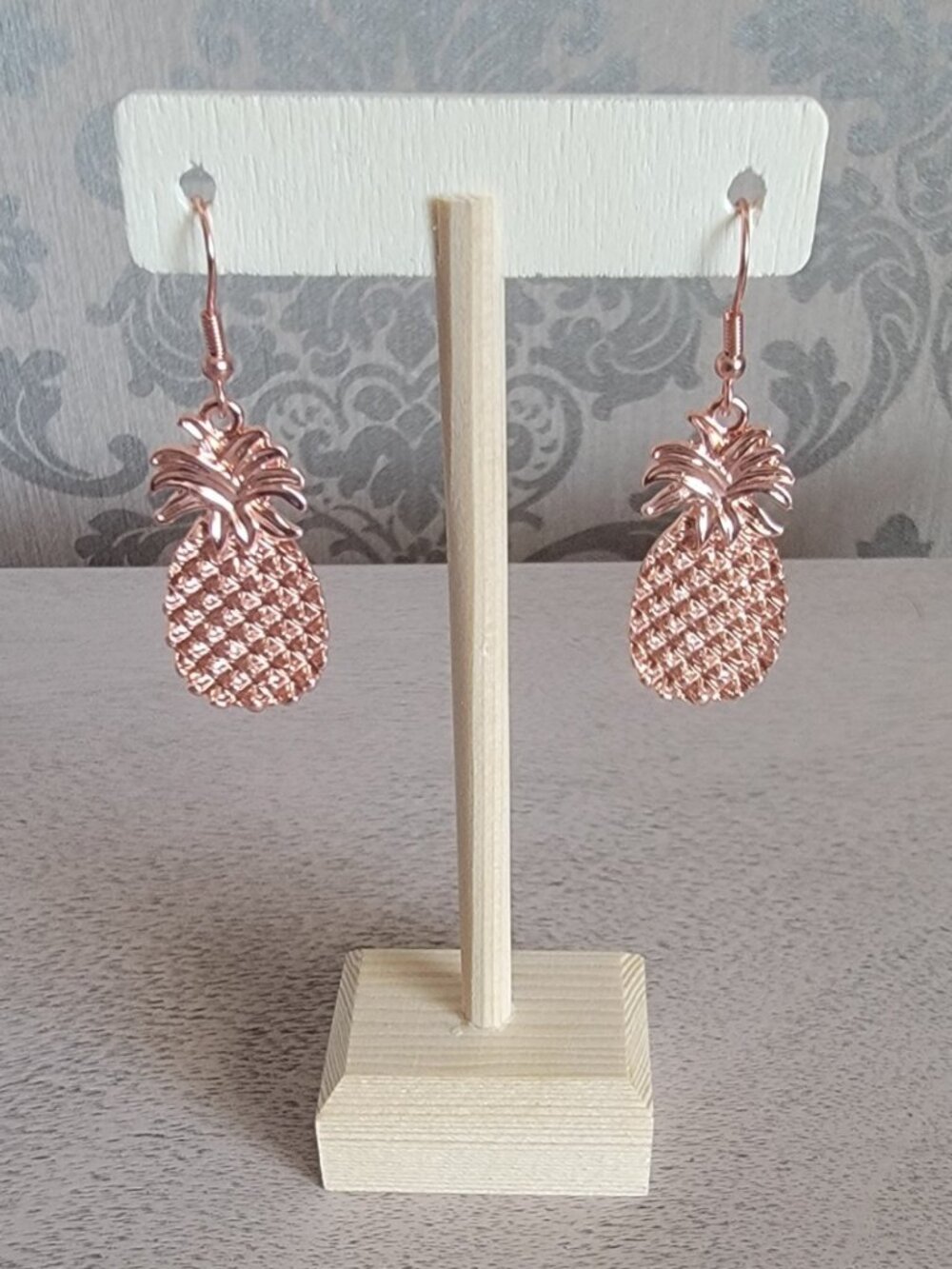 Rose Gold Pineapple Earrings